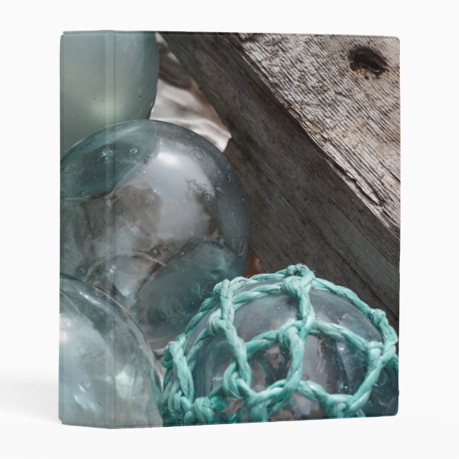 Pile Of Glass Fishing Floats Mini Binder (Front/Spine)