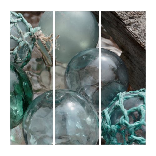 Pile Of Glass Fishing Floats Triptych