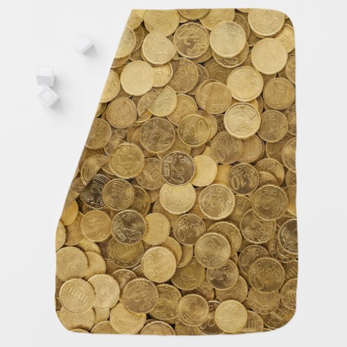 Pile Of Gold Round Coins Baby Blanket