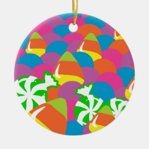 Pile of Halloween Candy Ceramic Ornament
