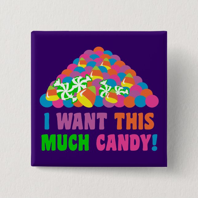 Pile of Halloween Candy Pinback Button (Front)