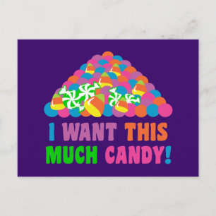 Pile of Halloween Candy Postcard