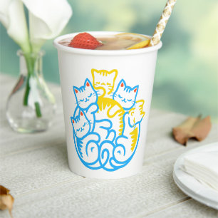 Pile Of Kitty Cats Funny Cute Cat Lover Paper Cups