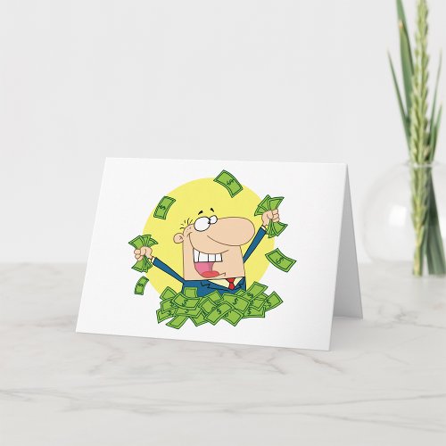 Pile of Money Greeting Cards
