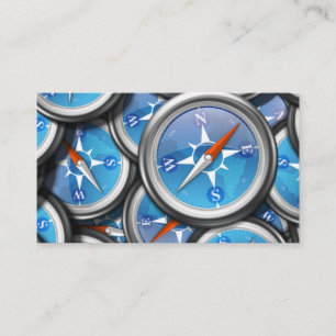 Pile of Nautical Compasses Business Card
