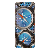 Pile of Nautical Compasses Wood Cribbage Board (Front Vertical)