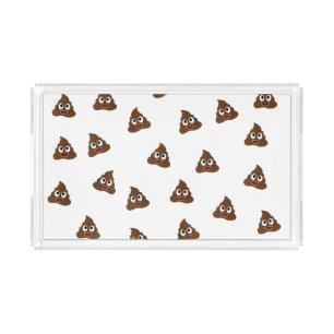 Pile of Poo emoji smiling poops Acrylic Tray