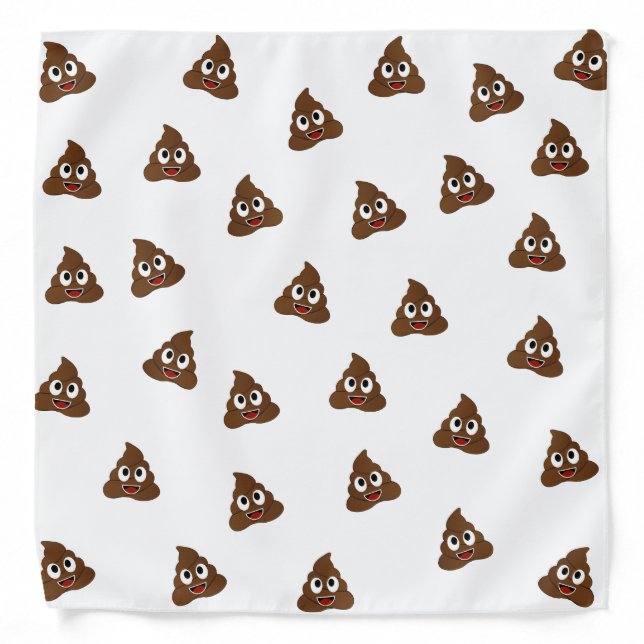 Pile of Poo emoji smiling poops Bandana (Front)