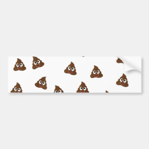 Pile of Poo emoji smiling poops Bumper Sticker