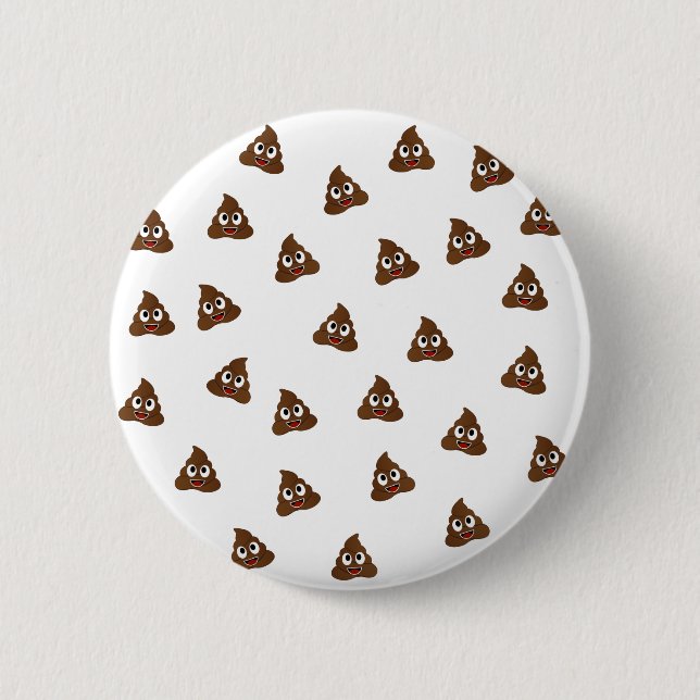 Pile of Poo emoji smiling poops Button (Front)