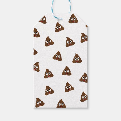 Pile of Poo emoji smiling poops Gift Tags