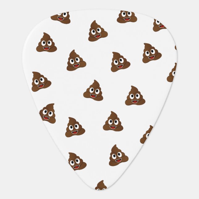 Pile of Poo emoji smiling poops Guitar Pick (Front)