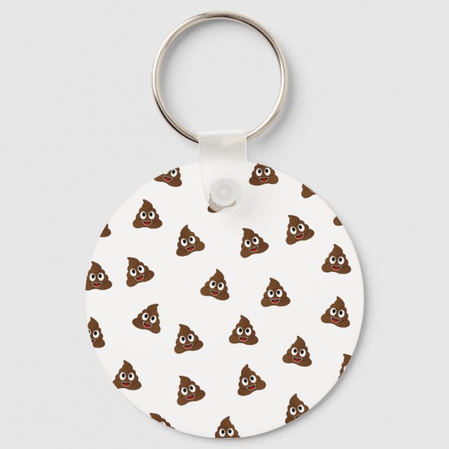 Pile of Poo emoji smiling poops Keychain (Front)