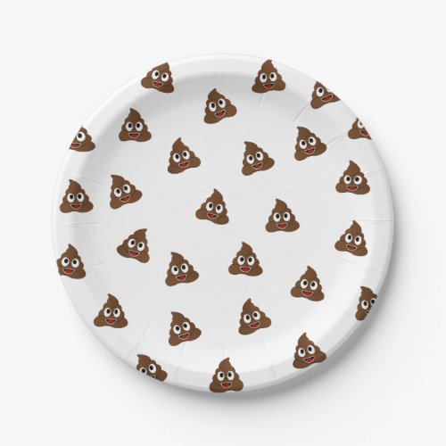 Pile of Poo emoji smiling poops Paper Plates