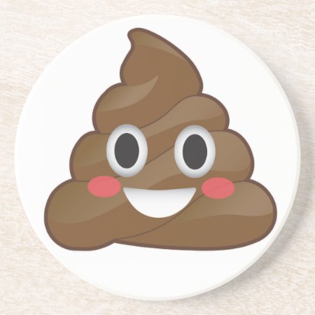 Pile Of Poop Happy Emoji Coaster