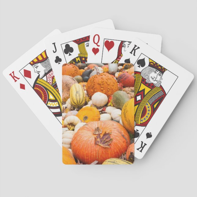 Pile Of Pumpkins And Squash Poker Cards (Back)