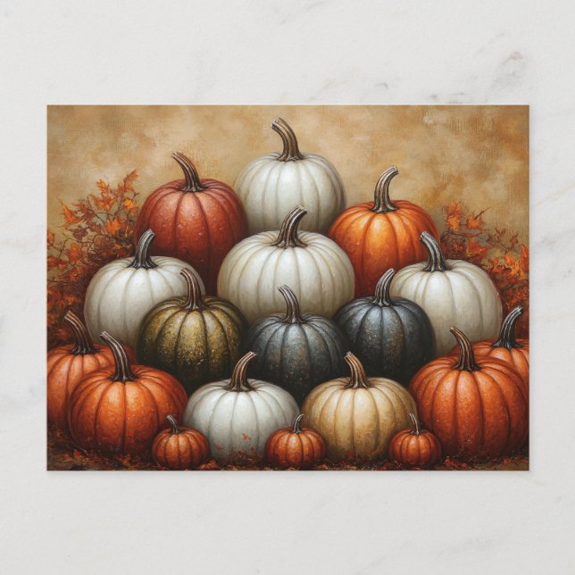 Pile of Pumpkins Postcard (Front)