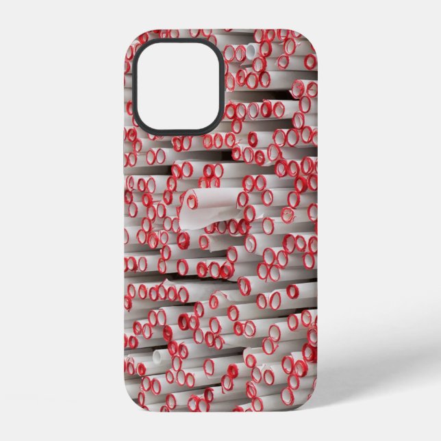 Pile of rolled papers iphone case (Back)