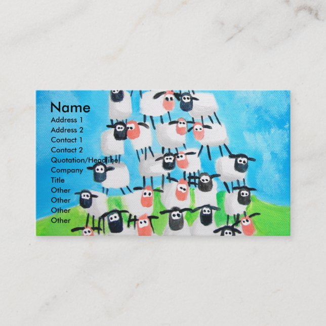 Pile of sheep business card (Front)