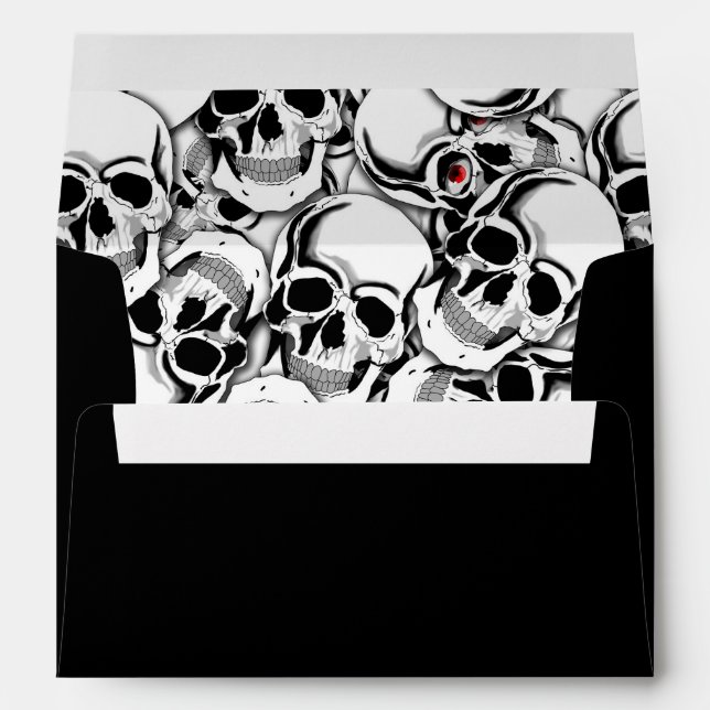 Pile of Skulls Red Eye ID222 Envelope (Back (Bottom))