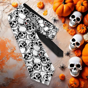 Pile of Skulls Red Eye ID222 Neck Tie