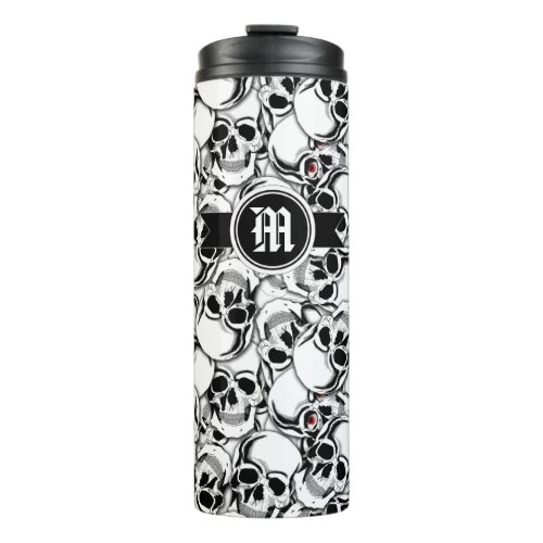 Pile of Skulls Red Eye ID222 Thermal Tumbler