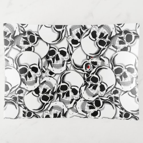 Pile of Skulls Red Eye ID222 Trinket Tray