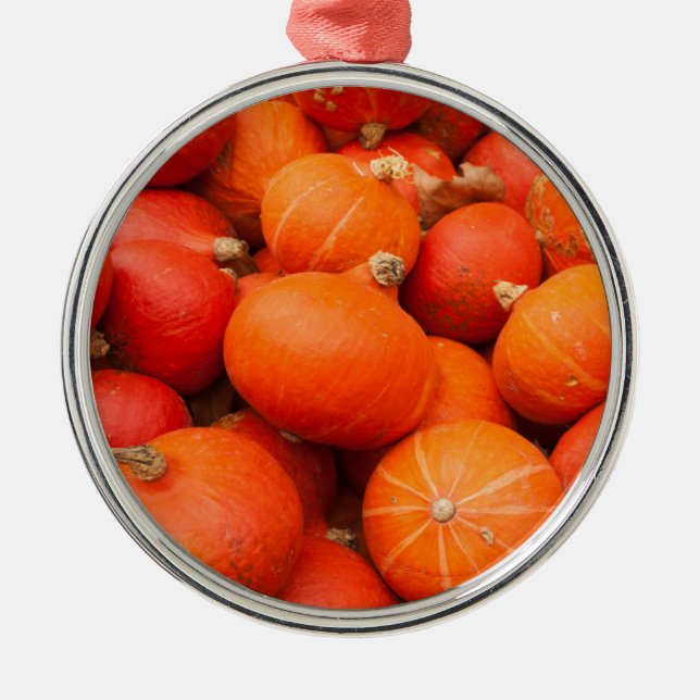 Pile of small pumpkins, Germany Metal Ornament (Front)