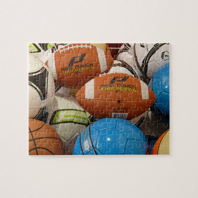 Pile Of Sports Balls Jigsaw Puzzle (Horizontal)