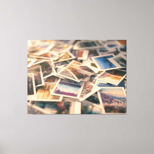 Pile of Vintage Photographs Canvas Print (Front)