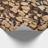 Pile Of Wood Wrapping Paper (Corner)
