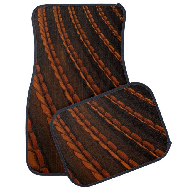 Pile of yellow chairs car floor mat (Set)