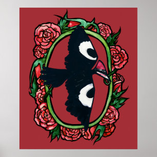 Pileated Woodpecker Bird Art                       Poster