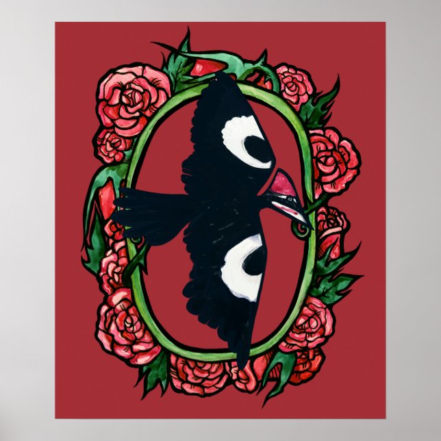 Pileated Woodpecker Bird Art                       Poster (Front)