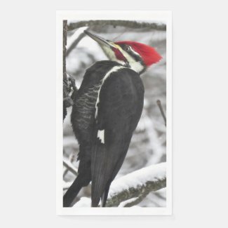 Pileated Woodpecker Bird Paper Guest Towel