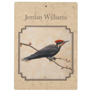 Pileated Woodpecker Tan Clipboard