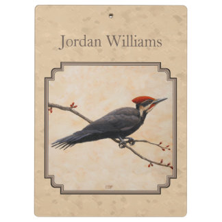 Pileated Woodpecker Tan Clipboard