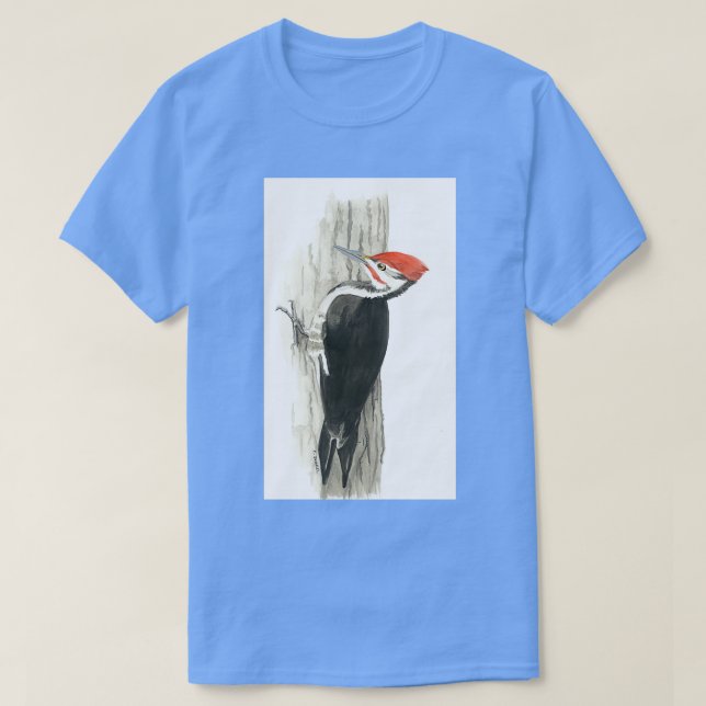 Pileated Woodpecker Watercolor T-Shirt (Design Front)