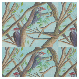 PILEATED WOODPECKERS FABRIC