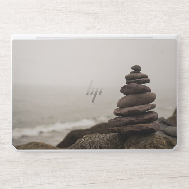 Piled Stones By the Sea HP Laptop Skin (Front)