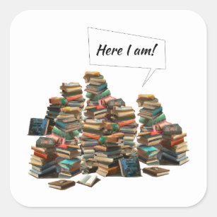 Pile of Books Design Sticker for Sale by Lizzamour