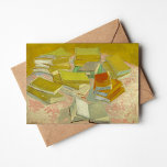 Piles of French Novels | Vincent Van Gogh Card<br><div class="desc">Piles of French Novels (1887) by Dutch post-impressionist artist Vincent Van Gogh. Original artwork is an oil on canvas depicting stacks of books in vibrant yellow tones.

Use the design tools to add custom text or personalize the image.</div>