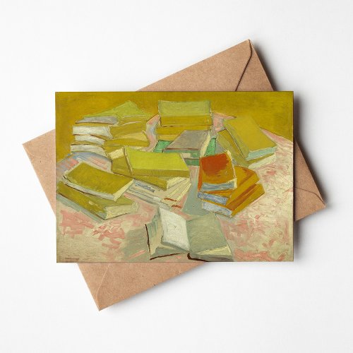 Piles of French Novels  Vincent Van Gogh Card