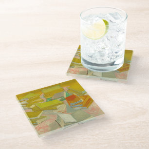 Piles of French Novels   Vincent van Gogh Glass Coaster