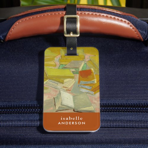 Piles of French Novels  Vincent Van Gogh Luggage  Luggage Tag