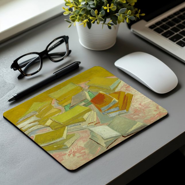 Piles of French Novels | Vincent van Gogh Mouse Pad (Creator Uploaded)