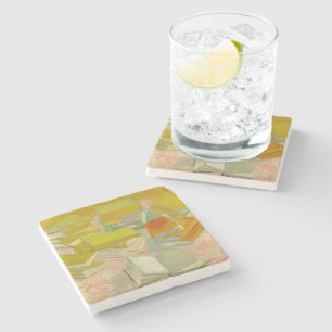 Piles of French Novels   Vincent van Gogh Stone Coaster