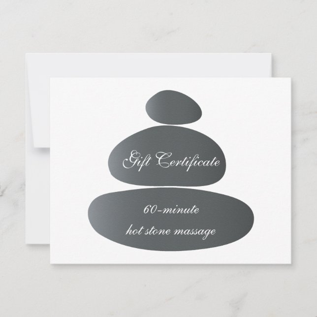 Piles of Meditations Stones Gift Certificate (Front)