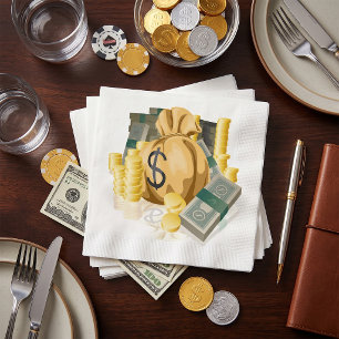 Piles of Money Paper Napkins