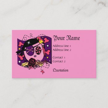 Pilfering In Pink Business Card by totallypainted at Zazzle